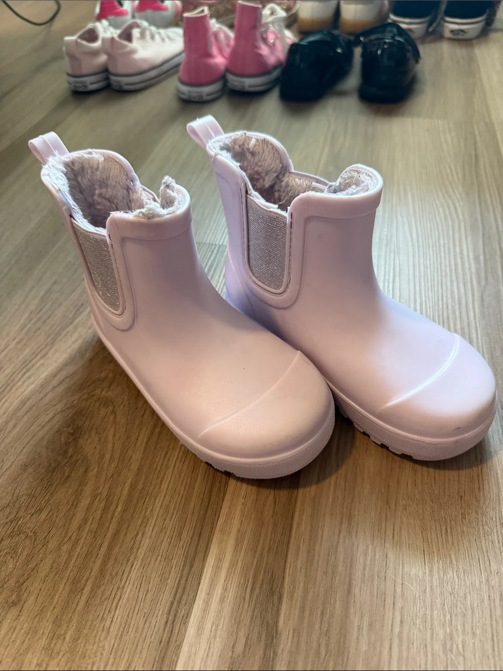 BearPaw Light Pink Fleece-Lined Rain & Snow Boots for Kids